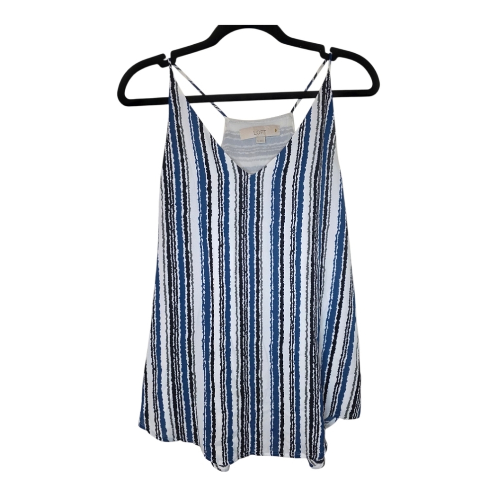 ANN TAYLOR LOFT Sleeveless Spaghetti Strap Striped Top - Size XS